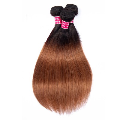 Deniya 1B/30 Ombre Color Straight Wave Human Hair Extension Hair Weft