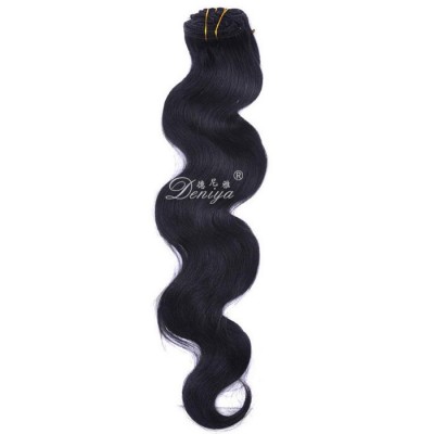 Fashion Body Wavy Natural Hair High Quality Remy Human Hair Clip In Hair Extension