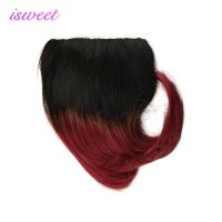 Top selling high quality ombre color clip in fringe bangs for women 100% human hair bangs with clips