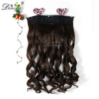 Deniya african synthetic hair curly style one piece 5 clips in hair extension