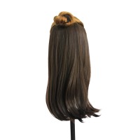 2020 New Fashion Chocolate Brown 5 Clips in Natural Wavy Straight One Piece Clip In Hair Extension