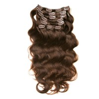 Deniya 100% Virgin Hair 8 Piece/Set Clips in Human Hair Extensions